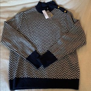 Chevron Jcrew sweater size large NWT